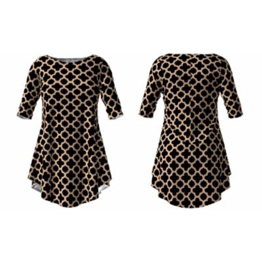 Bella Flore Women's Swing Tunics in Sizes M-3X 1X
